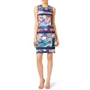 Clover Canyon floral filter sheath dress